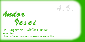 andor vesei business card